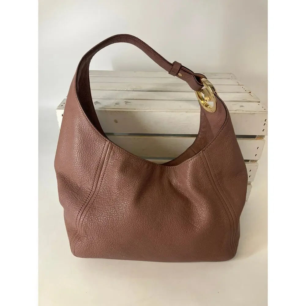 Michael Kors, large mauve leather shoulder bag